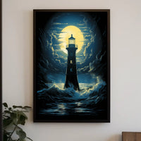 Lighthouse Resilience Surrealism Art Print: Abstract or Artistic Poster