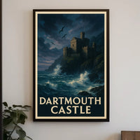 Dartmouth Castle Stormy Seascape Travel Poster
