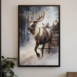 Winter Sleigh Ride Poster