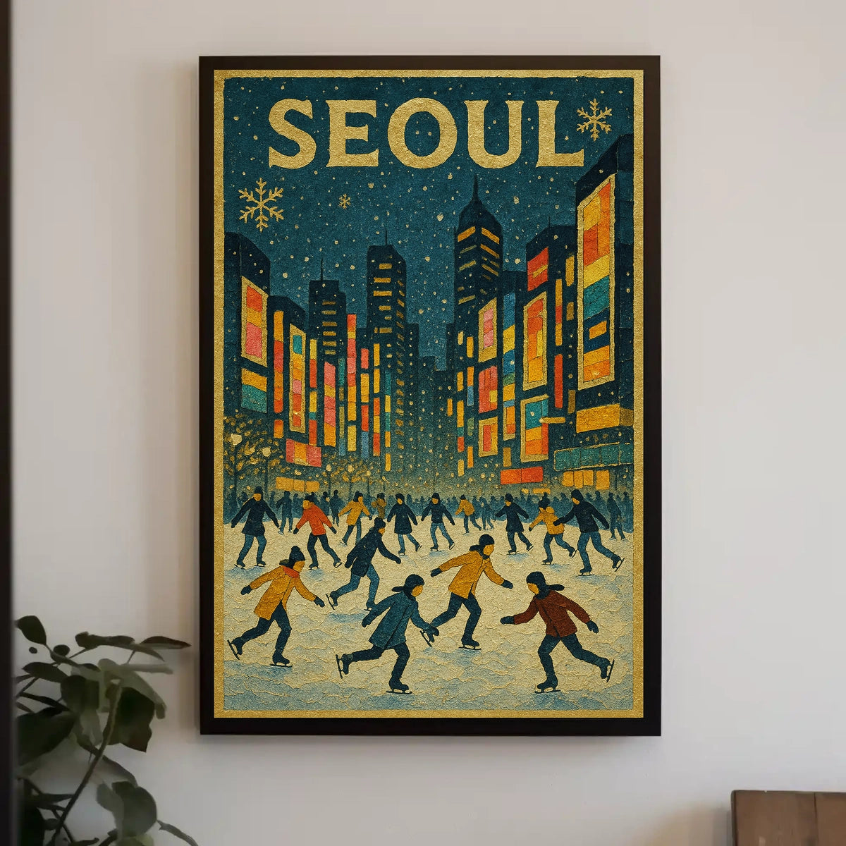 Winter Skating In Seoul Poster