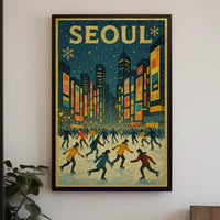 Winter Skating In Seoul Poster