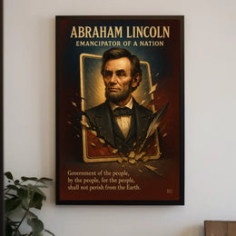 Abraham Lincoln Inspirational Vintage Art Historical or Presidential Poster