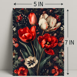 Botanical Elegance: Artistic Tulip Bouquet Poster
