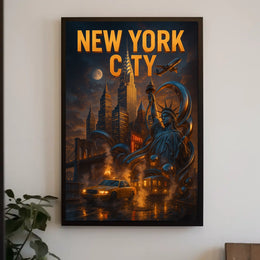 New York City Iconic Urban Landscape Poster