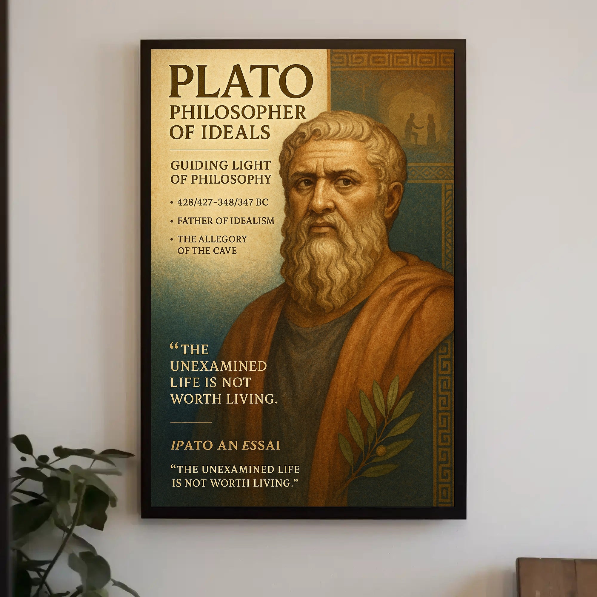 Plato  Philosopher of Ideals Poster