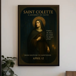Saint Colette Poster Vintage Religious Wall Art