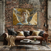 Renaissance Angelic Figure in Majestic Cathedral Setting