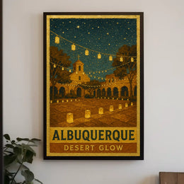 Albuquerque Desert Glow Poster