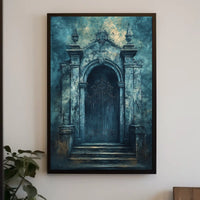 Intricate Wrought-Iron Gate in a Cultural or Heritage Poster