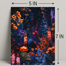 Vibrant Enchanted Floral Scene Artistic Poster
