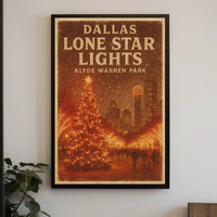 Dallas Lone Star Lights Poster