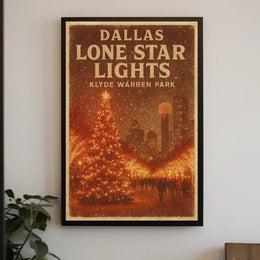 Dallas Lone Star Lights Poster