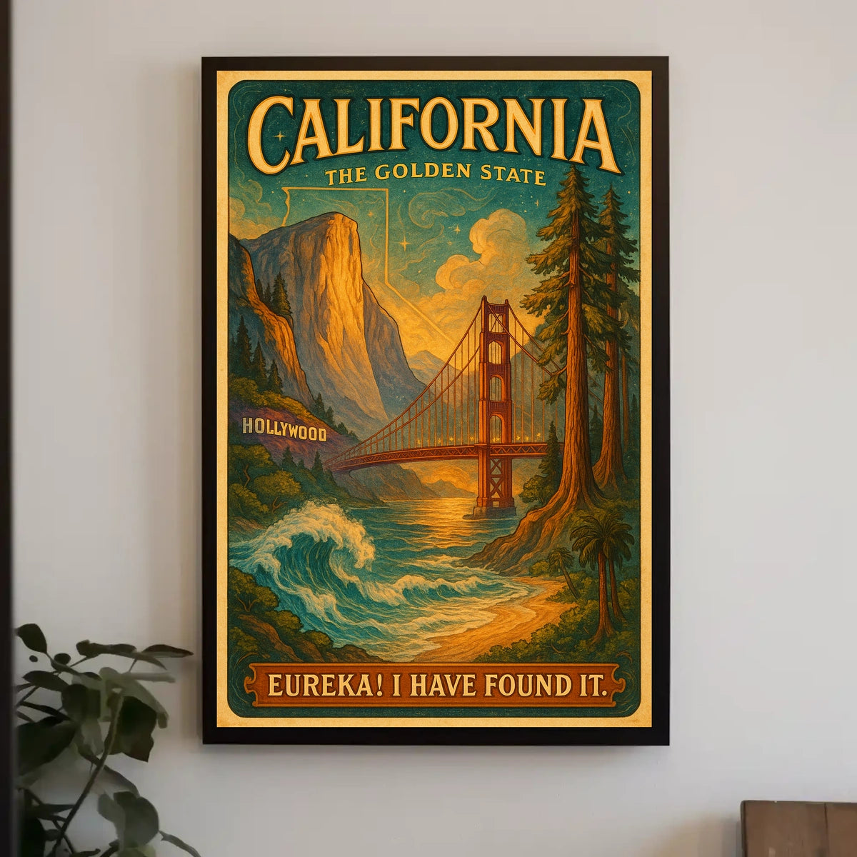 California The Golden State Poster