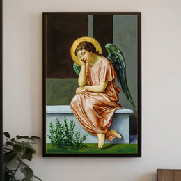 Contemplative Angel Poster