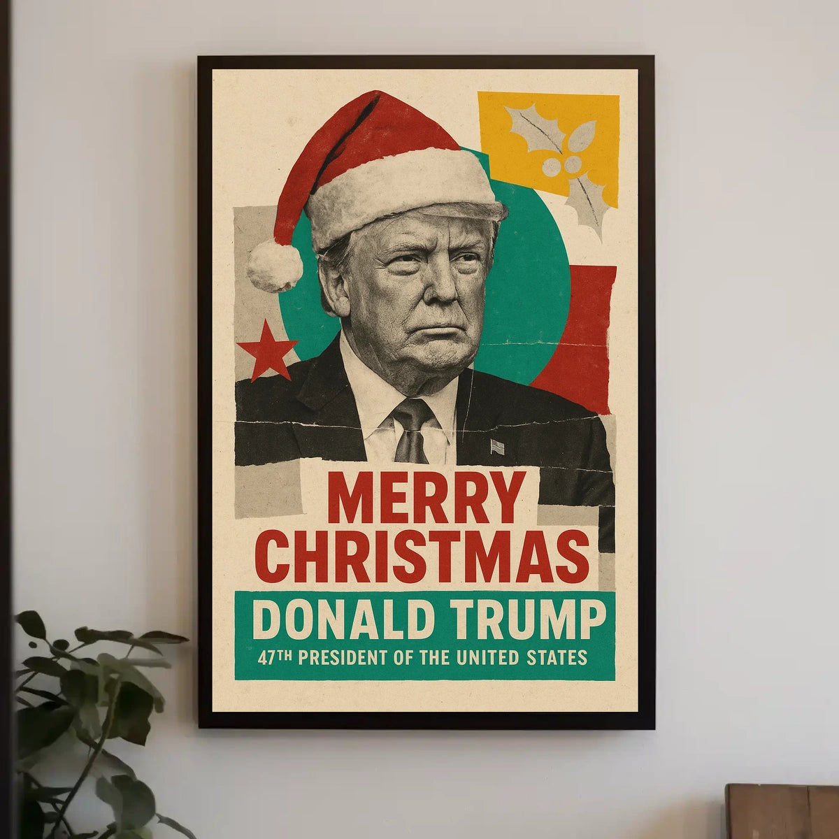 Merry Christmas Santa Claus Political Statement Poster