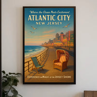 Atlantic City Where the Ocean Meets Excitement Poster