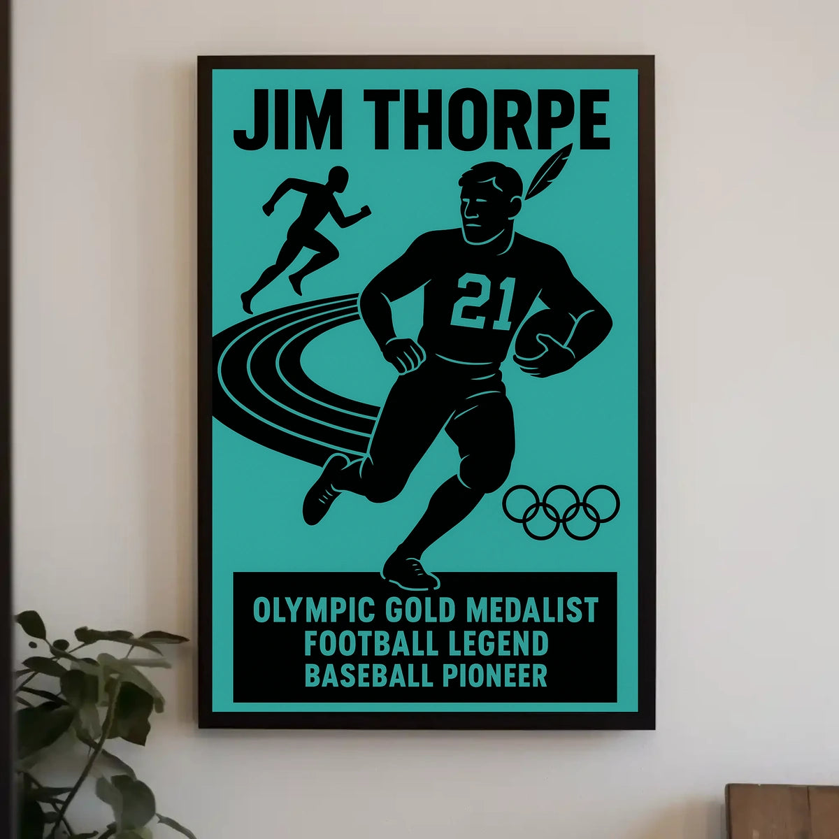 Celebrating a Sports Icon Jim Thorpe Poster