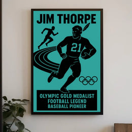 Celebrating a Sports Icon Jim Thorpe Poster
