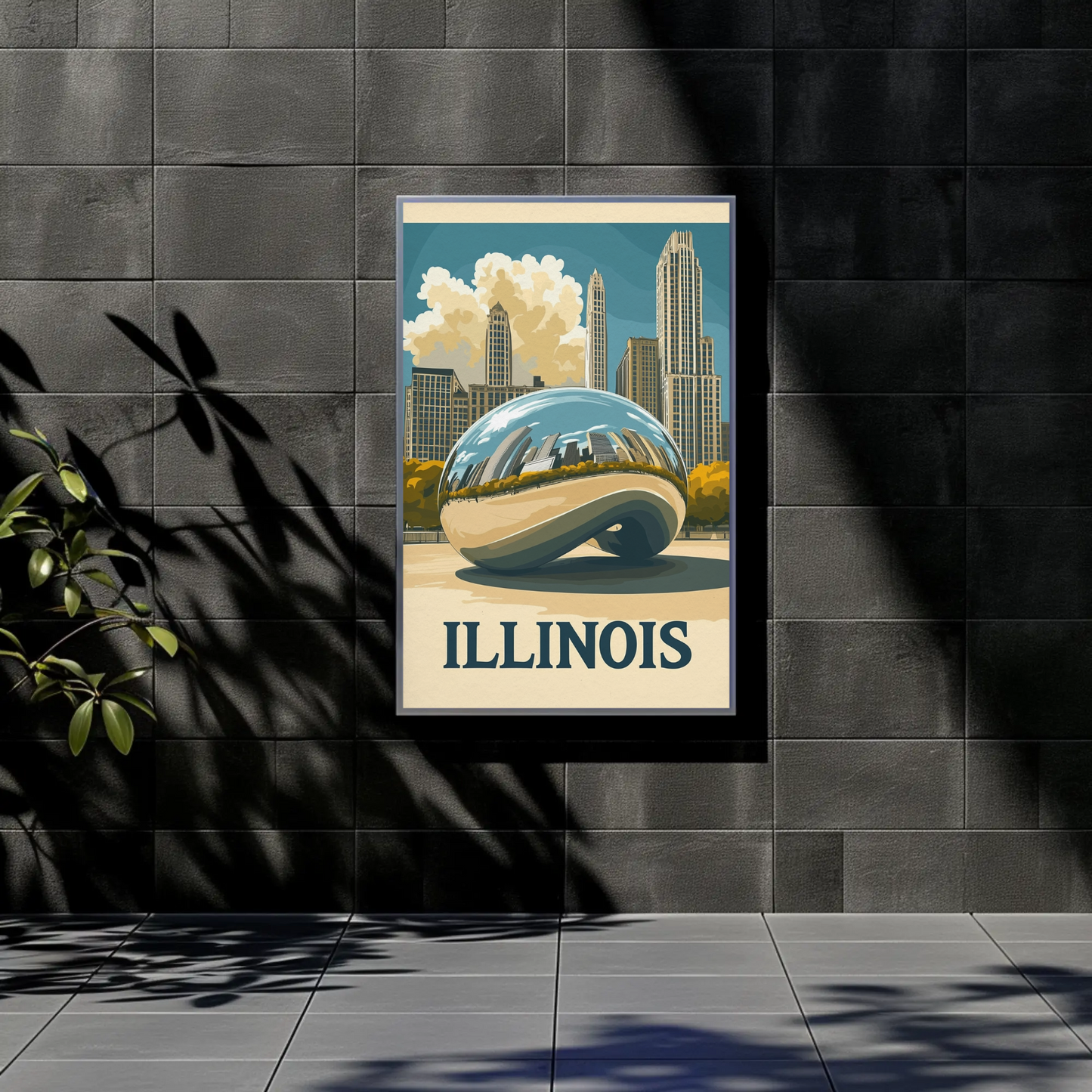 Illinois Vintage Poster