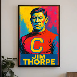 Jim Thorpe Iconic Athlete Poster