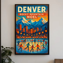 Denver Rocky Mountain Noel Poster