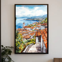 Scenic Ohrid Lake Old Town View North Macedonia Poster