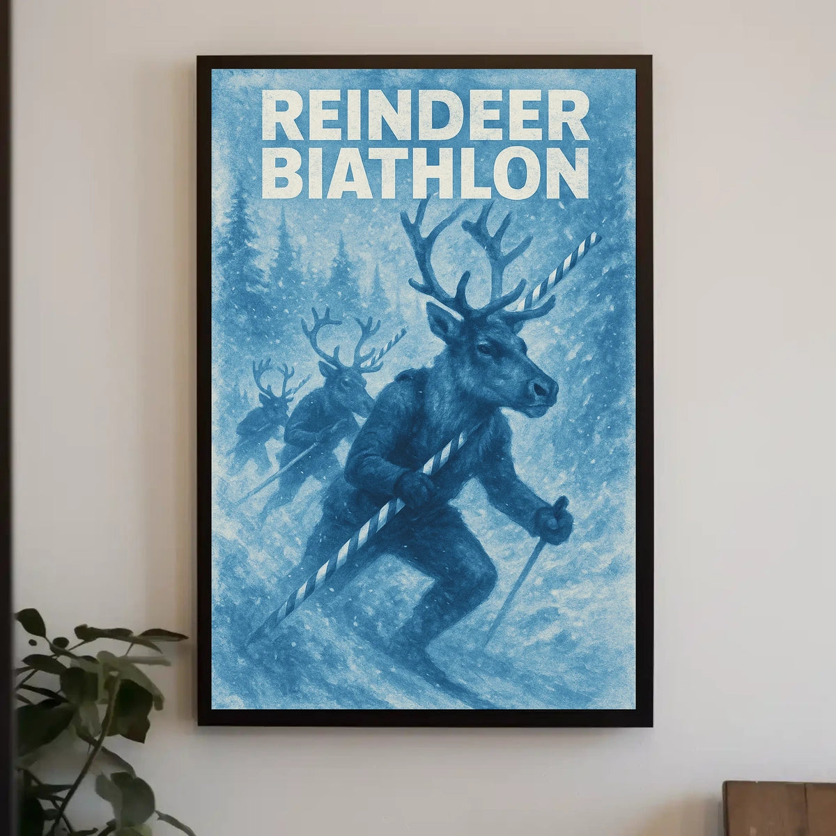 Reindeer Biathlon Poster