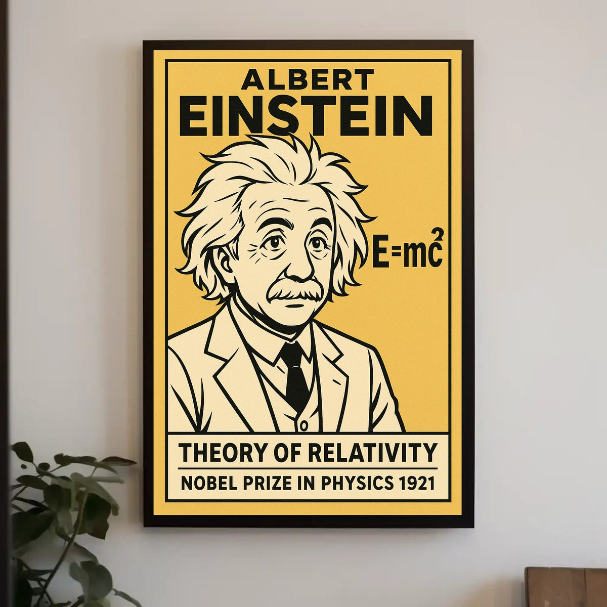 Albert Einstein Theory Relativity Cosmic Vision Timeless Educational Print Vintage Poster