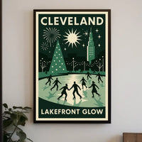 Cleveland Lakefront Glow Poster