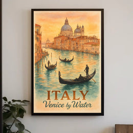 Italy Venice by Water Poster