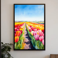 Netherlands Keukenhof Gardens Tulip Fields Poster