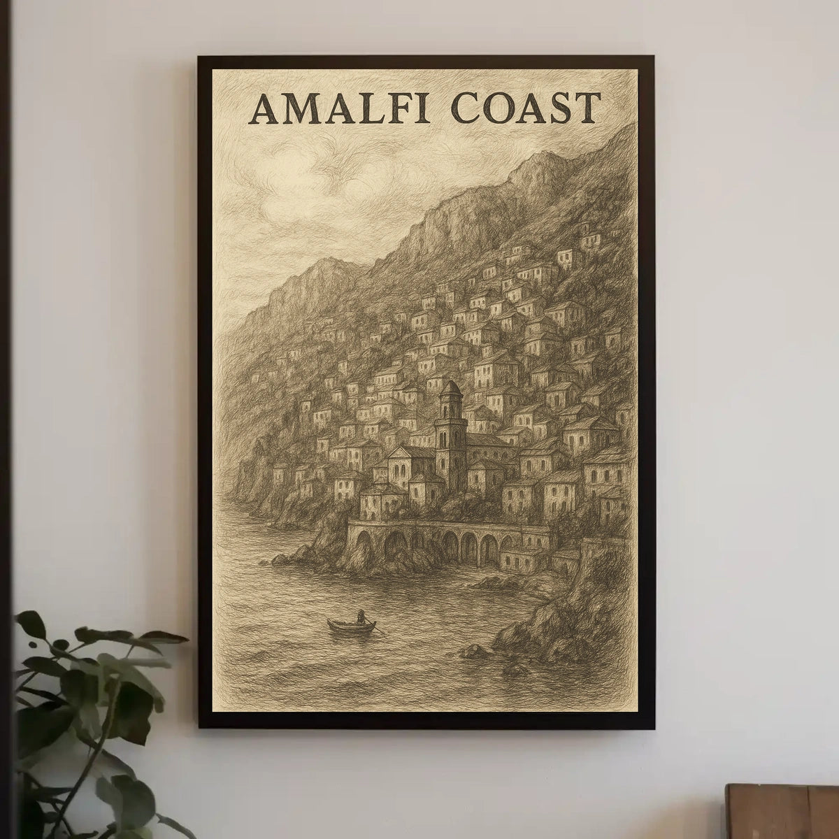 Amalfi Coast Poster Coastal View Wall Art 18x24 Museum