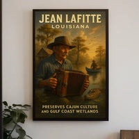 Jean Lafitte Preserving Cajun Culture Poster