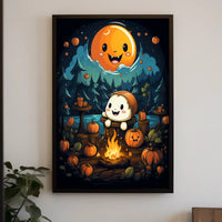 Whimsical Autumn Night Poster