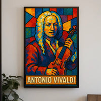 Antonio Vivaldi The Maestro In Stained Poster
