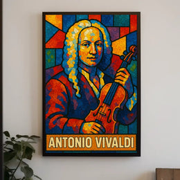 Antonio Vivaldi The Maestro In Stained Poster