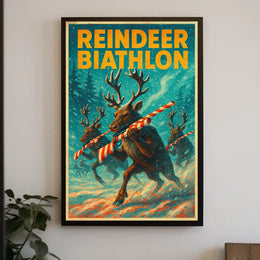 Reindeer Biathlon Poster