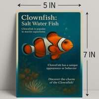 Clownfish Wall Art Print Featuring Marine Charm PosterGoat