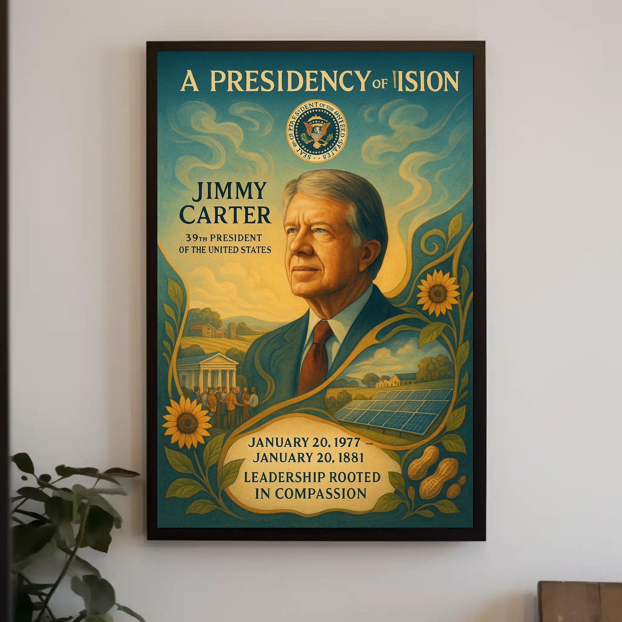 Jimmy Carter Civic Impact Presidential Artwork PosterGoat