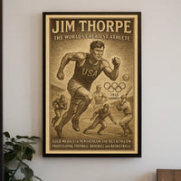 Celebrating an Athletic Legend Jim Thorpe Poster