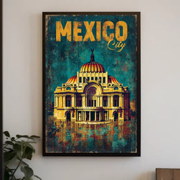 Mexico City Architectural Poster