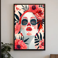 Dia de los Muertos Celebration Art Poster PosterGoat