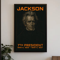 Andrew Jackson 7th President of the United States Techno Schematic Poster