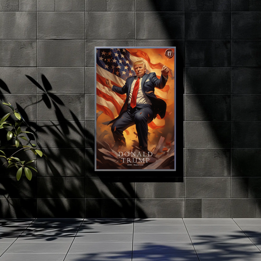 47th President Donald Trump Heroic Pose
