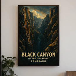 Black Canyon Gunnison Wanderlust Scenic Park Poster