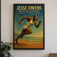 Breaking Barriers: Vintage Olympic Athlete Poster