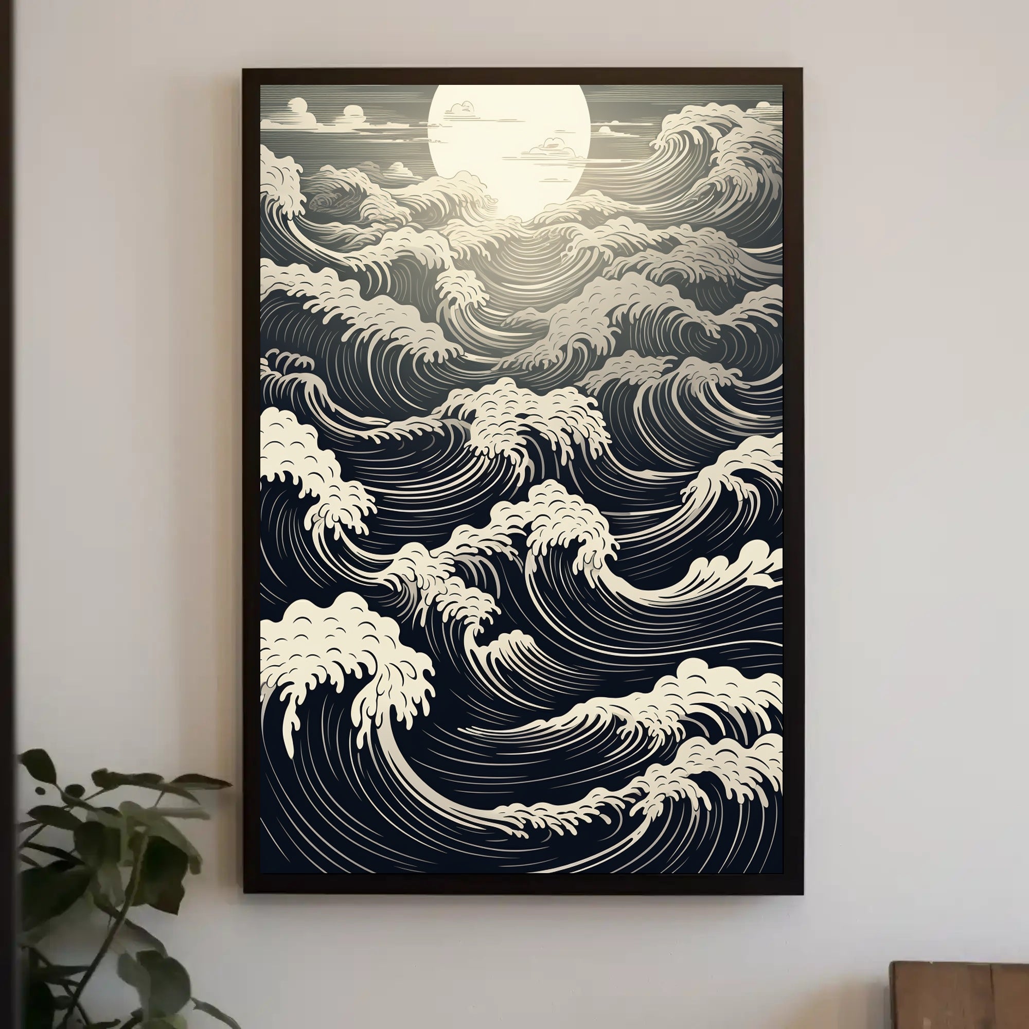 Moonlit Waves Poster PosterGoat