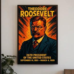 Theodore Roosevelt 26th President Poster Wall Art Decor