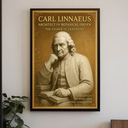 Carl Linnaeus Architect of Botanical Order Poster