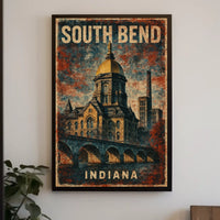 South Bend Architecture Art Deco Heritage Poster